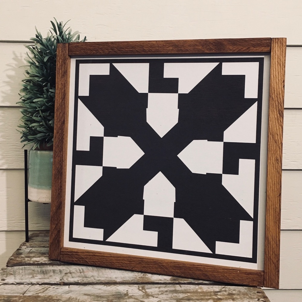 Handcrafted Painted Quilt Wood Sign